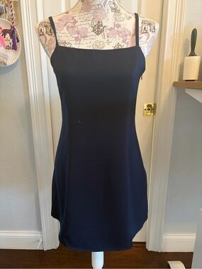 Studio 19 Navy Square-Neck Mini Slip Dress